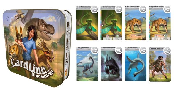 cardline dinosaures contenu